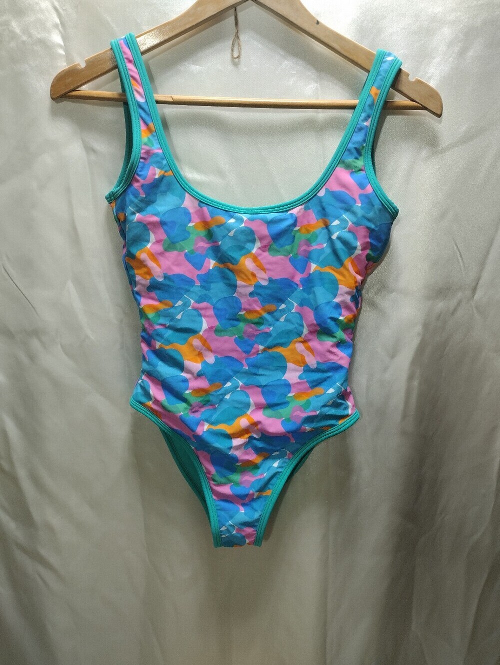 93 Play Street Abstract Colorful One Piece Swimsuit Sz M
